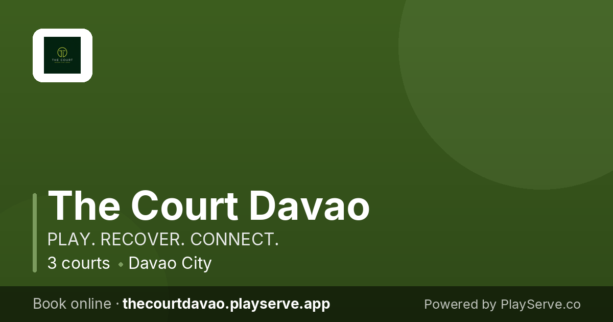 The Court Davao — Pickleball Courts in Davao City | Book Online